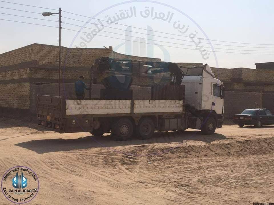 انطلاق اعمال مشروع البنى التحتية لمجمع الرحاب السكني قرب جسر الكزيزة في البصرة .