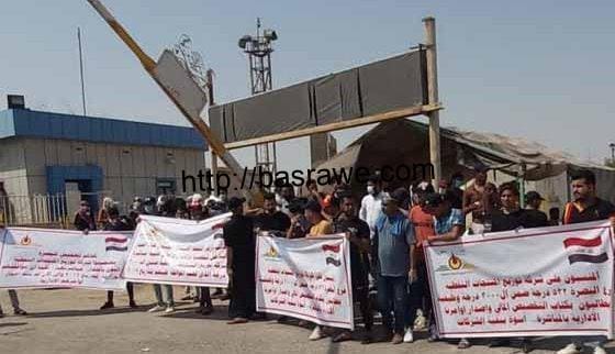 العشرات في البصرة يتظاهرون للمطالبة بإصدار اوامر تعيينهم 1 مظاهرات البصرة