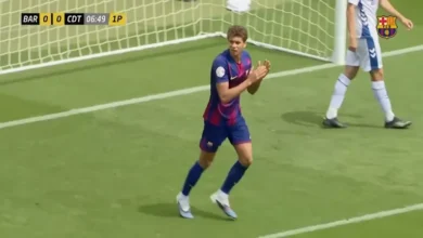 "حمزة عبد الكريم يبرز مع شباب برشلونة بعد حديث فليك وانضمامه للمنتخب"