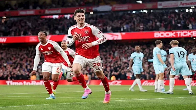 هدف آرسنال في مرمى بيرنلي بالدوري الإنجليزي الممتاز