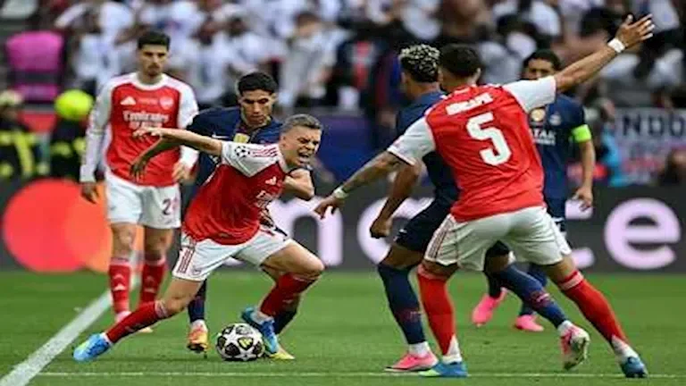 هدف أرسنال في مرمى باريس سان جيرمان بنهائي دوري أبطال أوروبا