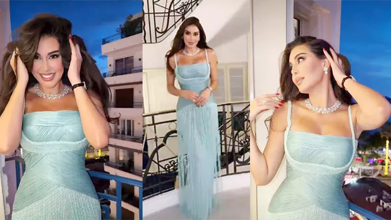 ياسمين صبري تتألق برقص عفوي في جلسة تصوير بفرنسا - صور وفيديو