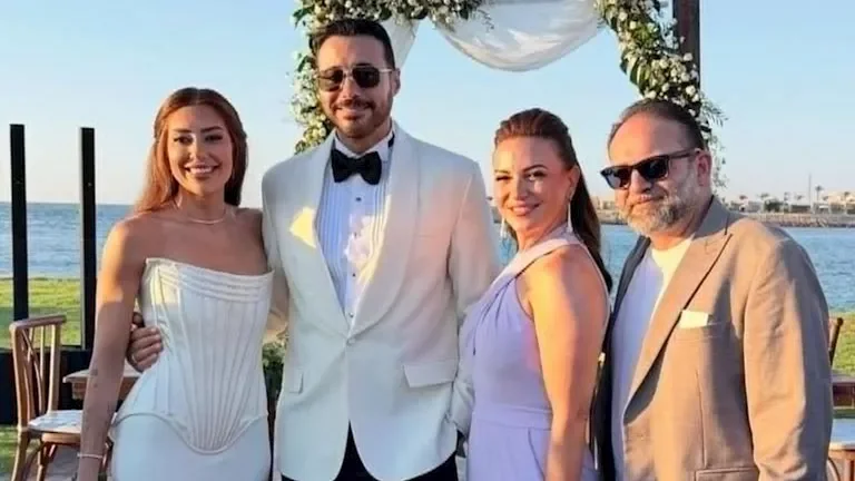 20 صورة رومانسية من حفل زفاف أحمد السعدني وميرنا الهلباوي
