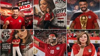 20 صورة للنجوم في "تي شيرت" منتخب مصر باستخدام الذكاء الاصطناعي