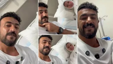 أحمد العوضي يزور طفلًا مصابًا بحروق في المستشفى أثناء إنقاذ والدته