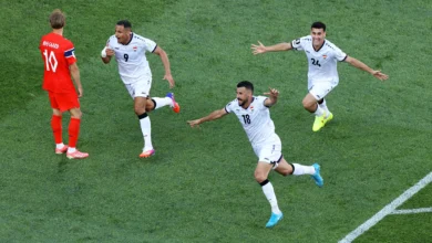 أيمن حسين يسجل هدفاً تاريخياً برأسية ذهبية في تاريخ العراق