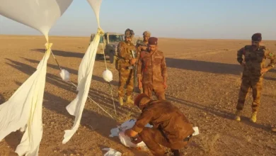 إسقاط بالون يحمل 197 ألف حبة مخدرة غربي الأنبار