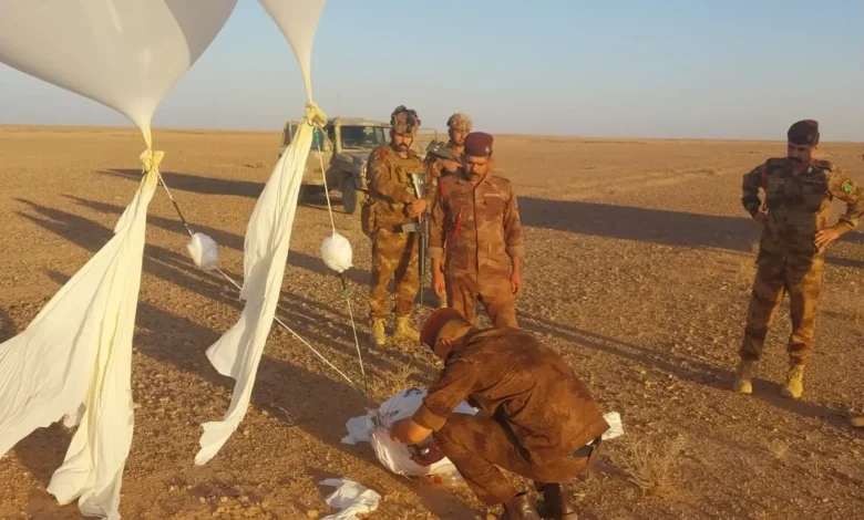 إسقاط بالون يحمل 197 ألف حبة مخدرة غربي الأنبار