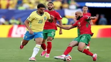 البرازيل تتعادل مع المغرب 1-1 في نهاية الشوط الأول
