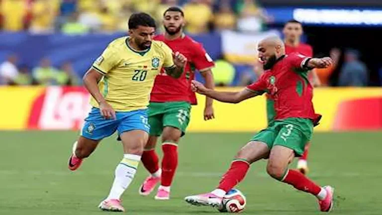 البرازيل تتعرض للهزيمة أمام المغرب 0-1 في مباراة مثيرة