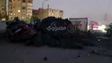 "انقلاب تريلا على سوزوكي في دائري الوراق: صور حصرية للحادث"