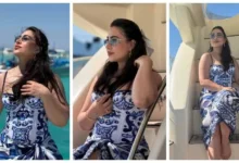 بوسي تتألق بإطلالة صيفية على يخت وسط البحر في 15 صورة مميزة