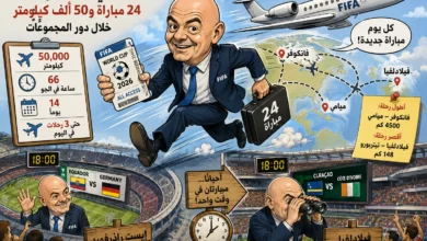 تحركات رئيس فيفا خلال مونديال 2026 تسجل أرقامًا مذهلة