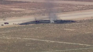 تحطم قاذفة أمريكية "B-52" بعد الإقلاع في كاليفورنيا (صور)