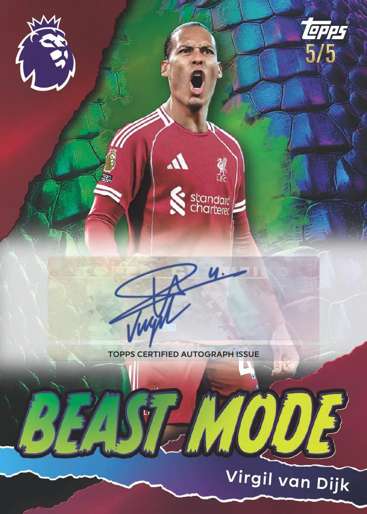 The Topps Beast Mode card perfectly suits Van Dijk.