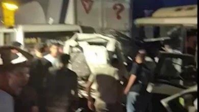 حادث اصطدام "تريلا" بخمس سيارات على طريق مدينة السلام: صور أولية تظهر الأضرار
