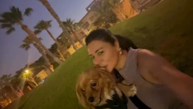 رانيا يوسف تشارك صورًا مع كلبها وتعبر عن حبها للحيوانات