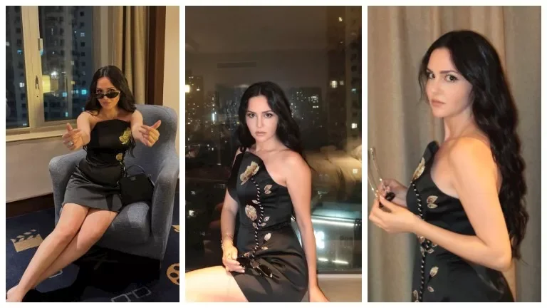ركين سعد تتألق بفستان أسود أنيق في شنجهاي وتجذب الأنظار