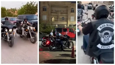 سائقو الدراجات البخارية يشاركون في عزاء الفنان الراحل محمد مرزبان بـ20 صورة