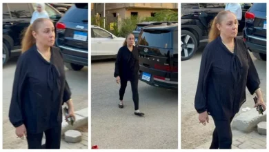شيرين تتألق بالملابس السوداء في أول حضور عزاء الفنان محمد مرزبان