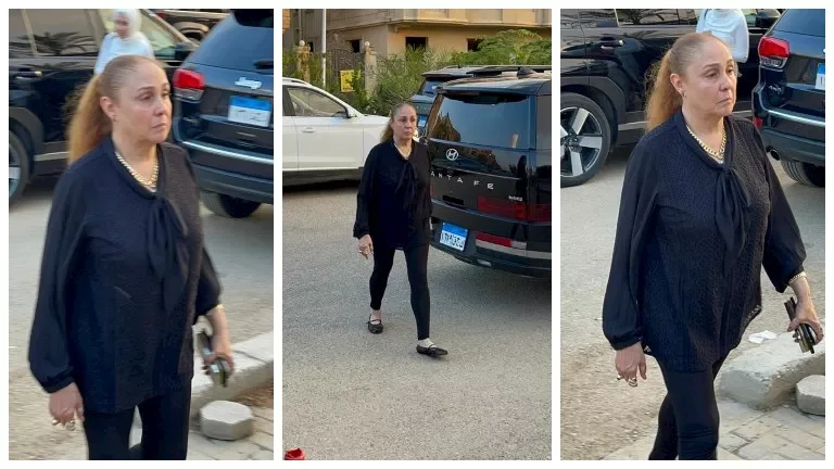 شيرين تتألق بالملابس السوداء في أول حضور عزاء الفنان محمد مرزبان