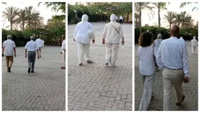 "صور من عزاء الفنان الراحل محمد مرزبان بملابس بيضاء تنفيذا لوصيته"