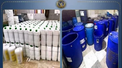 ضبط 4 ملايين قرص مكملات غذائية مجهولة المصدر في مصنع بالجيزة