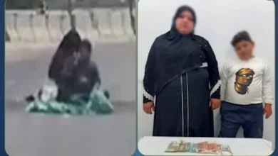 ضبط سيدة وطفل يستجدون المارة على قارعة الطريق في محافظة الشرقية