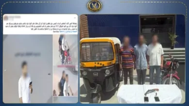 ضبط متهمين بسرقة "توك توك" في الخانكة بعد تهديد بسلاح ناري