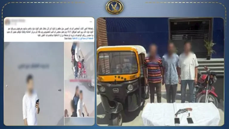 ضبط متهمين بسرقة "توك توك" في الخانكة بعد تهديد بسلاح ناري