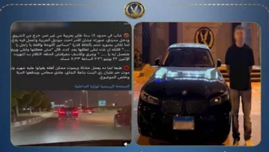 طالب يقود سيارة برعونة في القاهرة ويطمس اللوحات للهروب من الرادار
