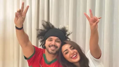 عبد الفتاح الجريني وزوجته يساندان المغرب أمام البرازيل في المونديال