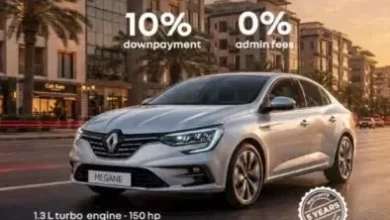 عرض مميز لشراء رينو ميجان 2026: مقدم 10% وبدون مصاريف إضافية!