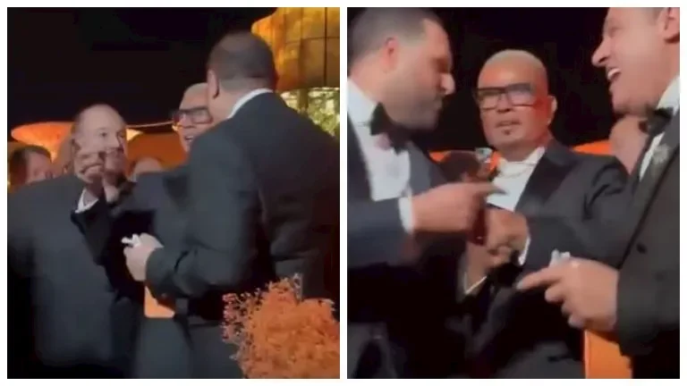 عمرو دياب ونادية الجندي يتألقان في ألبوم صور حفل زفاف ابنة عماد زيادة