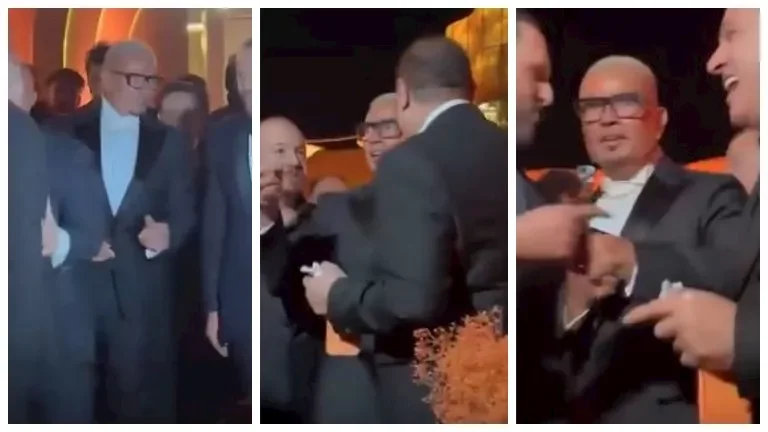 عمرو دياب يتسبب في إحراج باسم سمرة خلال زفاف ابنة شقيق عماد زيادة