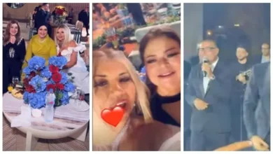 ماجدة زكي تتألق في حفل زفاف أمام الأهرامات بحضور عمرو دياب
