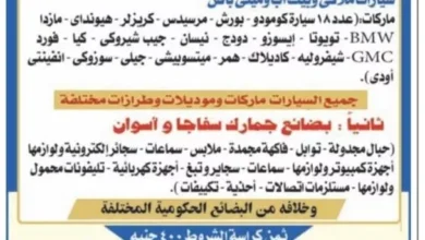 مزاد علني لبيع سيارات هيونداي ونيسان وكيا في جمارك مطار القاهرة - صور وتفاصيل 3 مزاد علني لبيع سيارات هيونداي ونيسان وكيا في جمارك مطار القاهرة - صور وتفاصيل