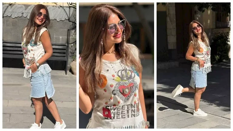 منة فضالي تتألق في جلسة تصوير جديدة بفستان قصير وجذاب