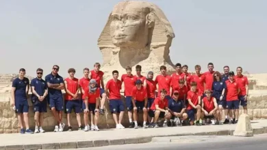 منتخب شباب روسيا يتفقد الأهرامات قبل المباراة الودية الثانية مع مصر