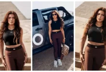ناهد السباعي تكشف عن صور جديدة لها أمام الأهرامات المصرية
