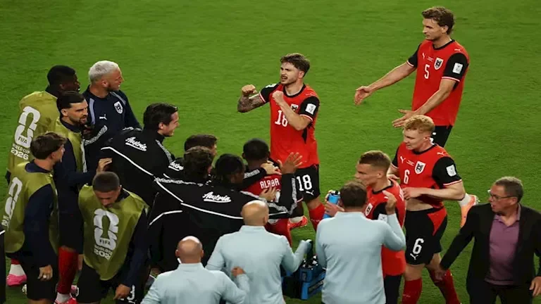 نتيجة الشوط الأول لمباراة النمسا والأردن في تصفيات كأس العالم 2026 1 نتيجة الشوط الأول لمباراة النمسا والأردن في تصفيات كأس العالم 2026