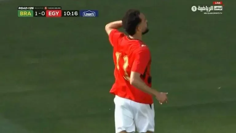 هدف منتخب مصر يعادل النتيجة أمام البرازيل في المباراة الودية 1 هدف منتخب مصر يعادل النتيجة أمام البرازيل في المباراة الودية