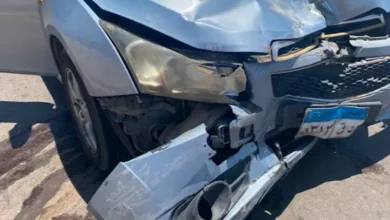 يسر فلوكس تتعرض لحادث مروري للمرة الثانية بعد تهشم سيارتها