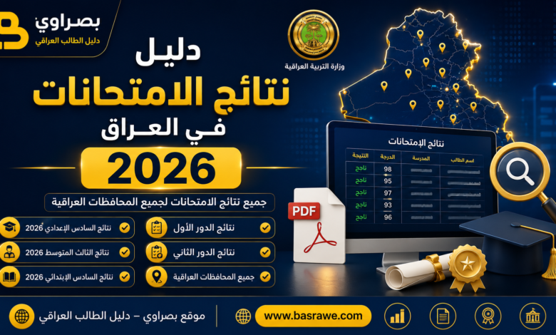 دليل نتائج الامتحانات في العراق 2026 جميع المحافظات