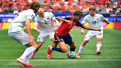 إسبانيا والنمسا تتعادلان سلبياً في الشوط الأول