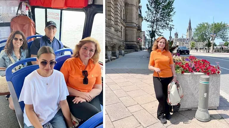 إلهام شاهين توثق جولتها السياحية في شوارع كندا بـ 19 صورة