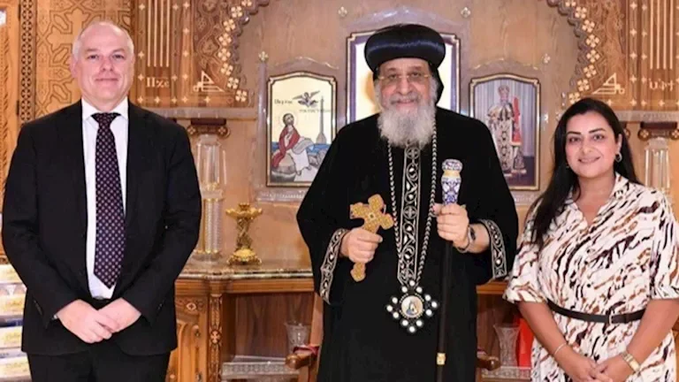 البابا تواضروس يستقبل سفير أستراليا في القاهرة بمناسبة انتهاء مهامه