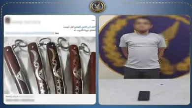 الداخلية تضبط مروّجاً لبيع الأسلحة البيضاء في القليوبية