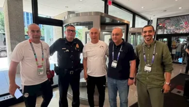 "تكريم خاص لجهاز منتخب مصر من شرطة دالاس بعد الفوز على أستراليا"