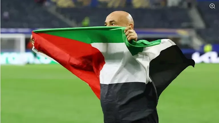 حسام حسن يدعم القضية الفلسطينية في برنامج تليفزيوني للمونديال